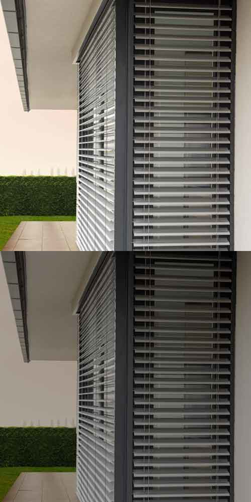 Outdoor aluminium shutters